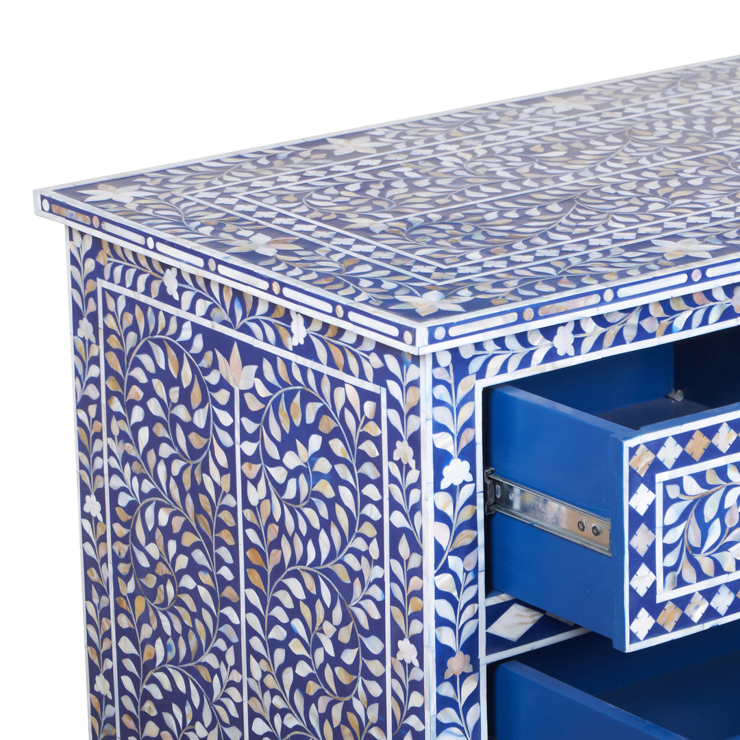 indigo blue dresser Nova 50" Indigo Dyed Ash Wood Wide 6-Drawer Kids Dresser + Reviews